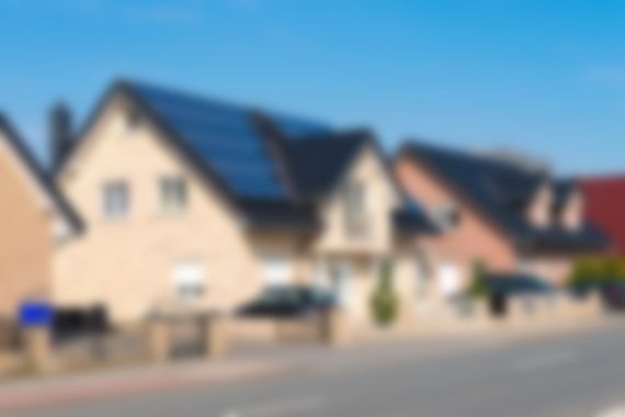 solar panels on roof